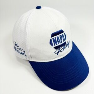 Chase Elliott NAPA Racing Hat NASCAR White Blue Number 9 Signature Strapback Cap